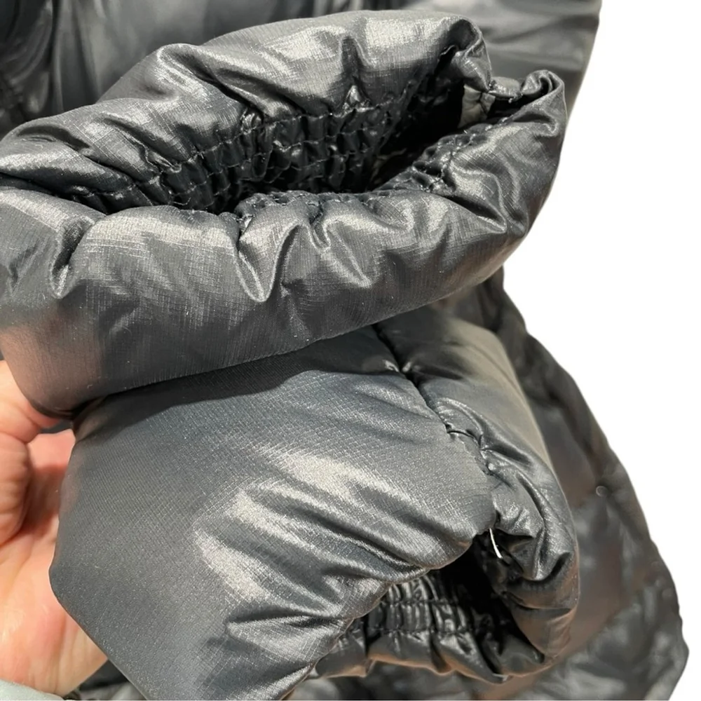 * Gap Belted Black Quilted Duvet Down Puffer Coat Size M
